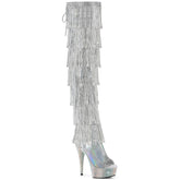 Pleaser Bejeweled 3017Hg Rsf Silver Holo Pu Platform Shoes